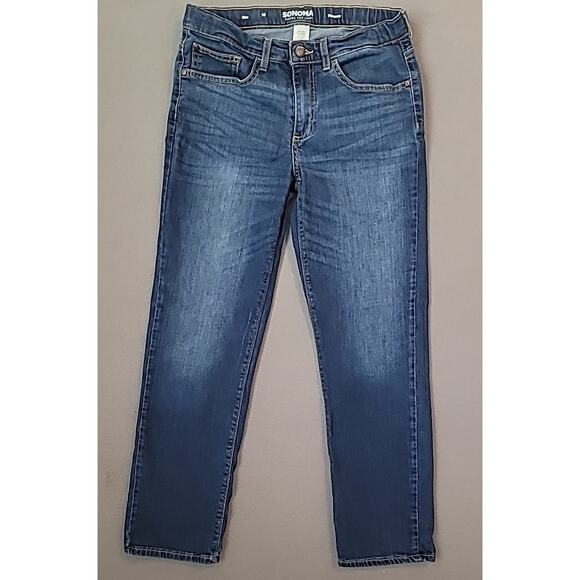 Sonoma Boys Slim Fit Jeans Size 16 Blue Denim Pockets EUC - Picture 1 of 10